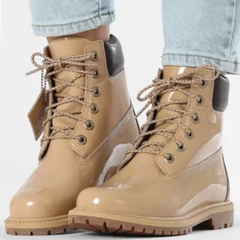 Stivale Impermeabile Timberland® Premium 6-Inch da Donna in marrone chiaro lucido.