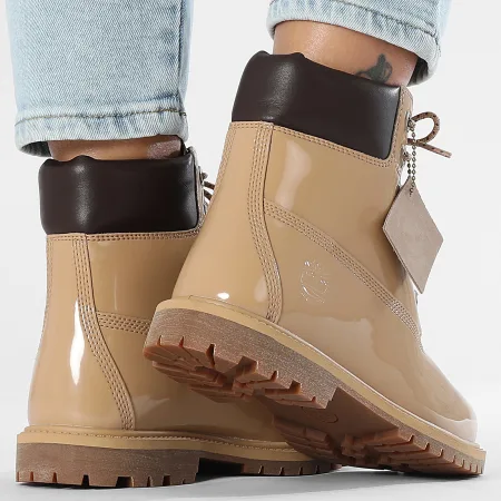 Stivale Impermeabile Timberland® Premium 6-Inch da Donna in marrone chiaro lucido. - immagine 3